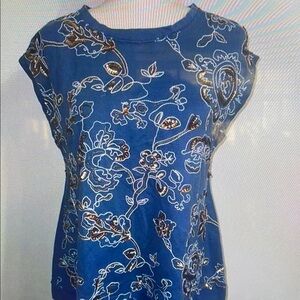 Floral Blue Women's Top